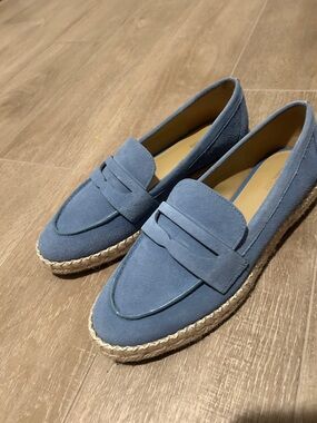 MICHAEL Michael Kors Blue Suede Espadrille Loafers